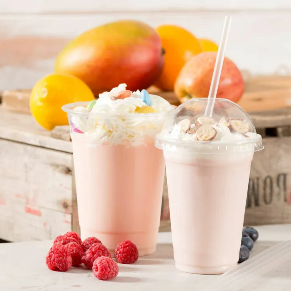 8Oz Plastic Milkshake/Smoothie Clear Cups- 20X50 X 1000Pcs