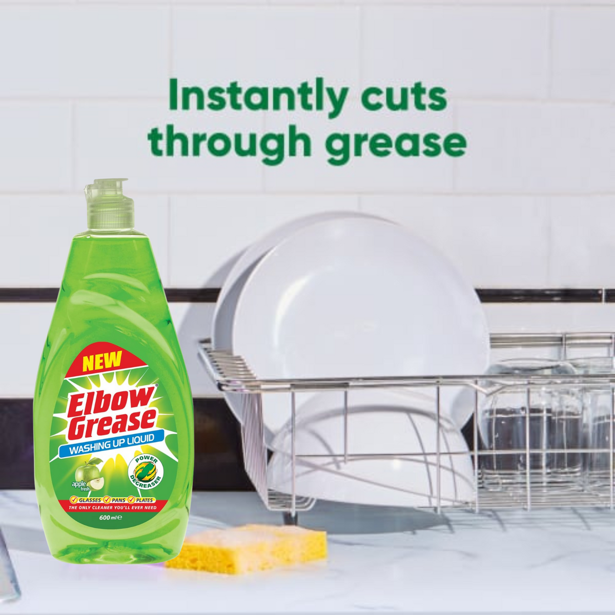 Elbow Grease Washing Up Liquid 600ML X12Pcs
