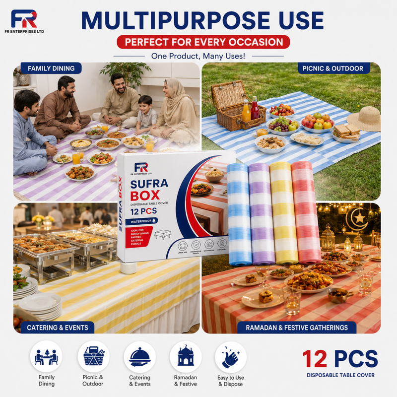 Disposable Table Cover Sufra Box Roll - 36Pcs