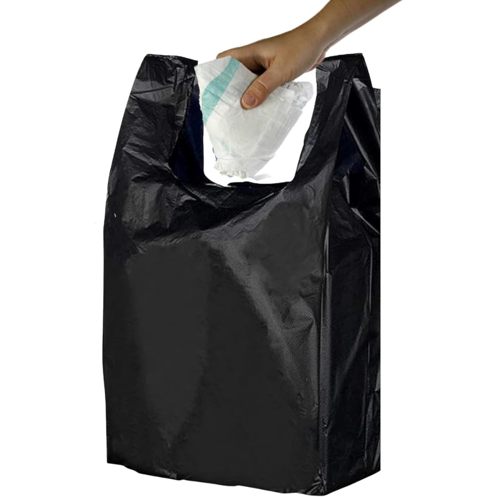 FR Bottle Bag Black 8'' X 13'' X 18'' (20 Packs)