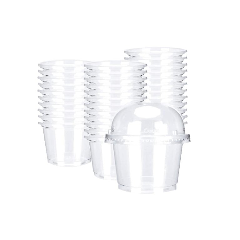 6/8/10Oz Pet Plastic Dome Lids For Ice Cream Cup/Bowl X1000Pcs