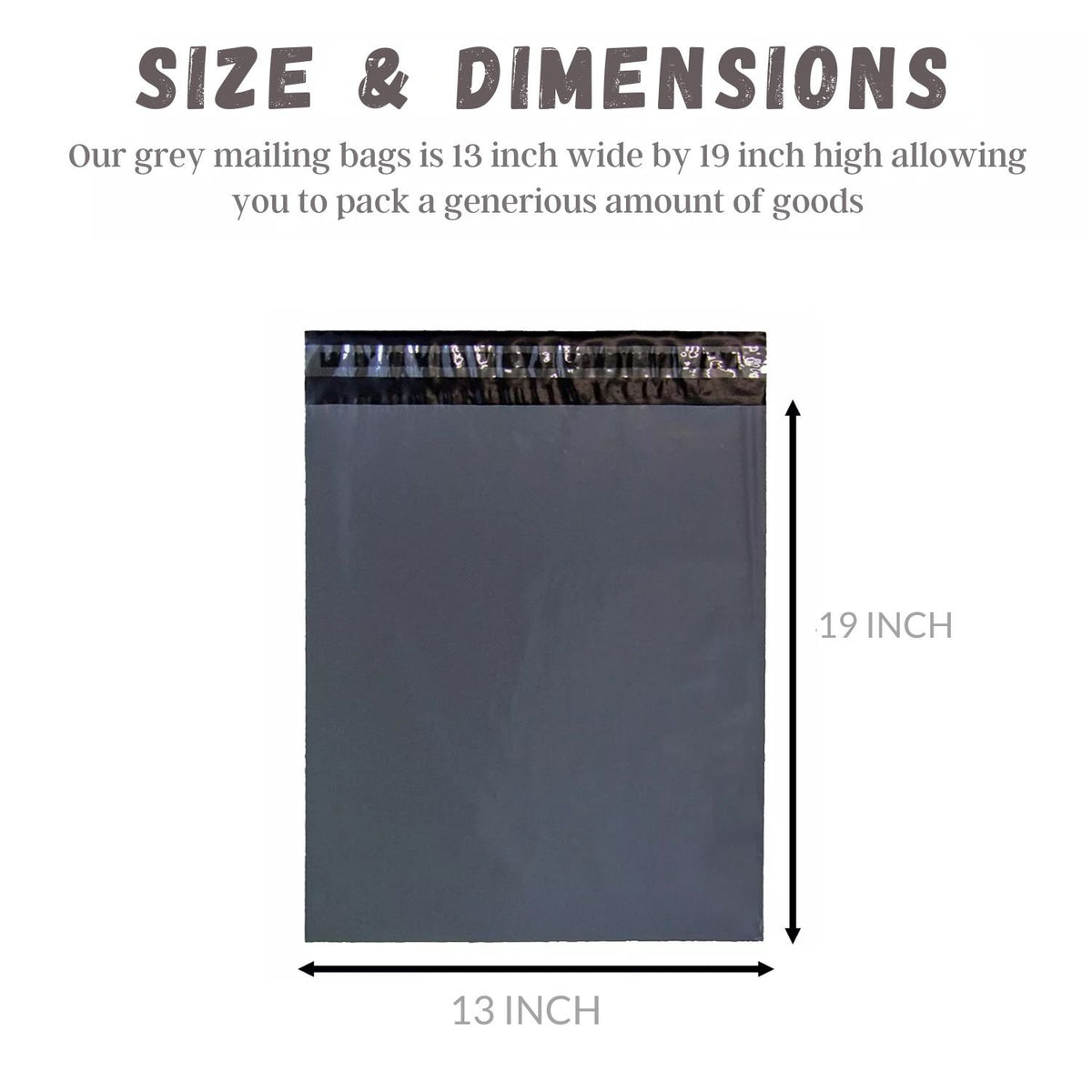 Mailing Bag Grey 13X19