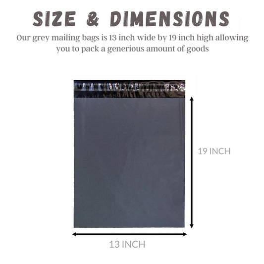 Mailing Bag Grey 13X19