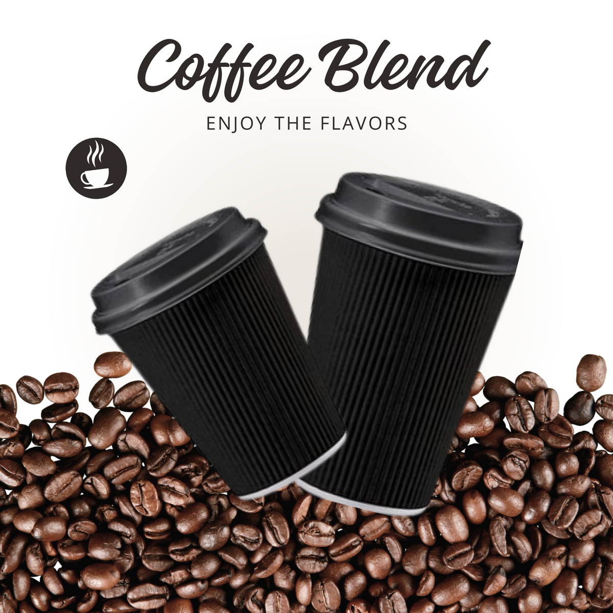 12Oz Black Ripple Cups X500Pcs