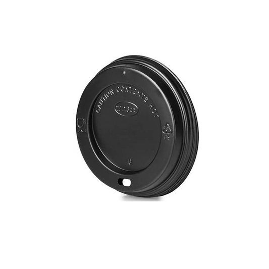 12Oz Black Ripple Reseal Lids X1000Pcs