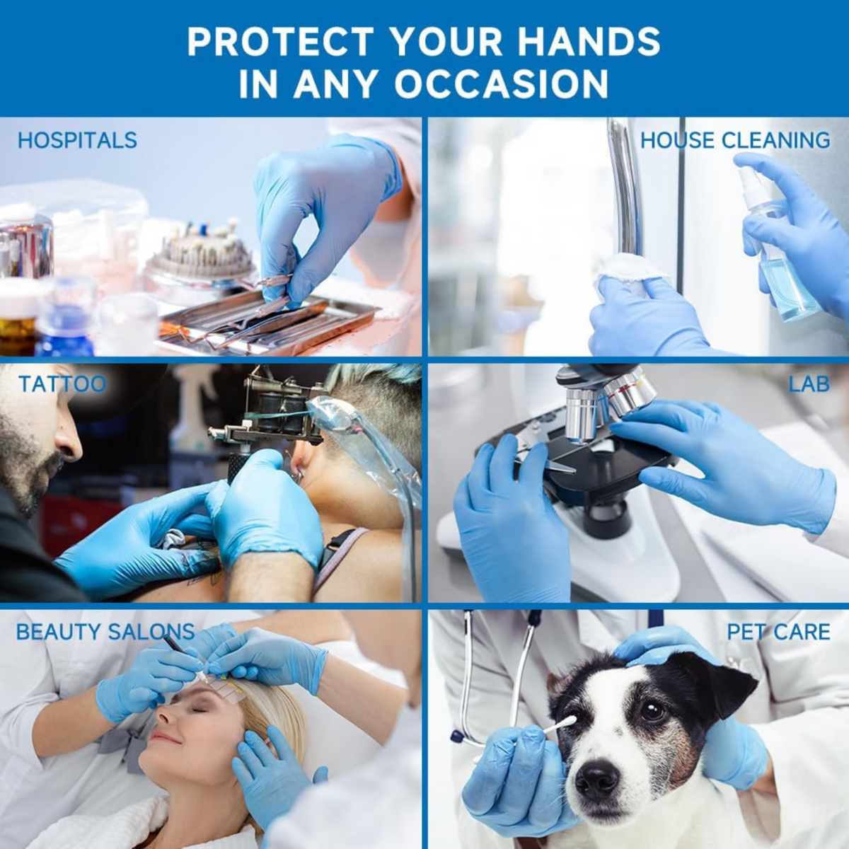 Nitrile Glove Blue Small X 1000Pcs