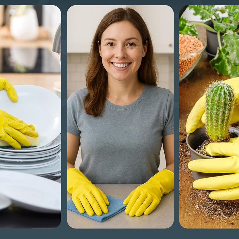 Elbow Grease Rubber Gloves Medium X18Pcs
