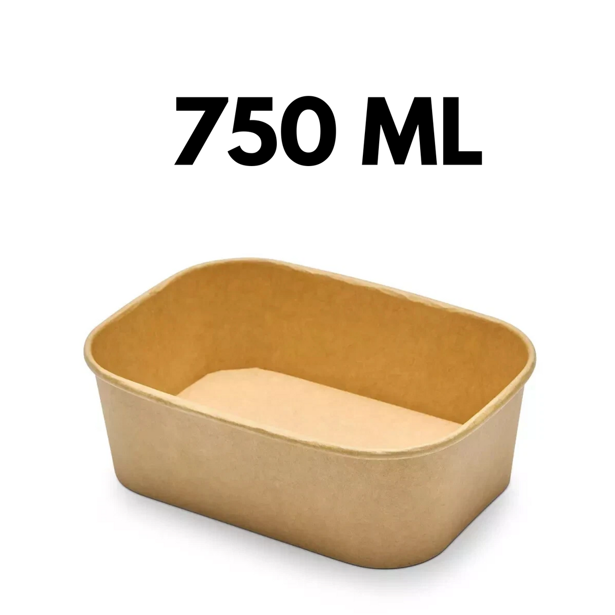 Salad Rectangular Kraft 750Ml (300Pcs)