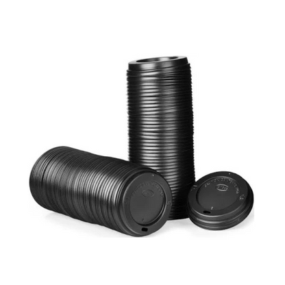 12Oz Black Ripple Reseal Lids X1000Pcs