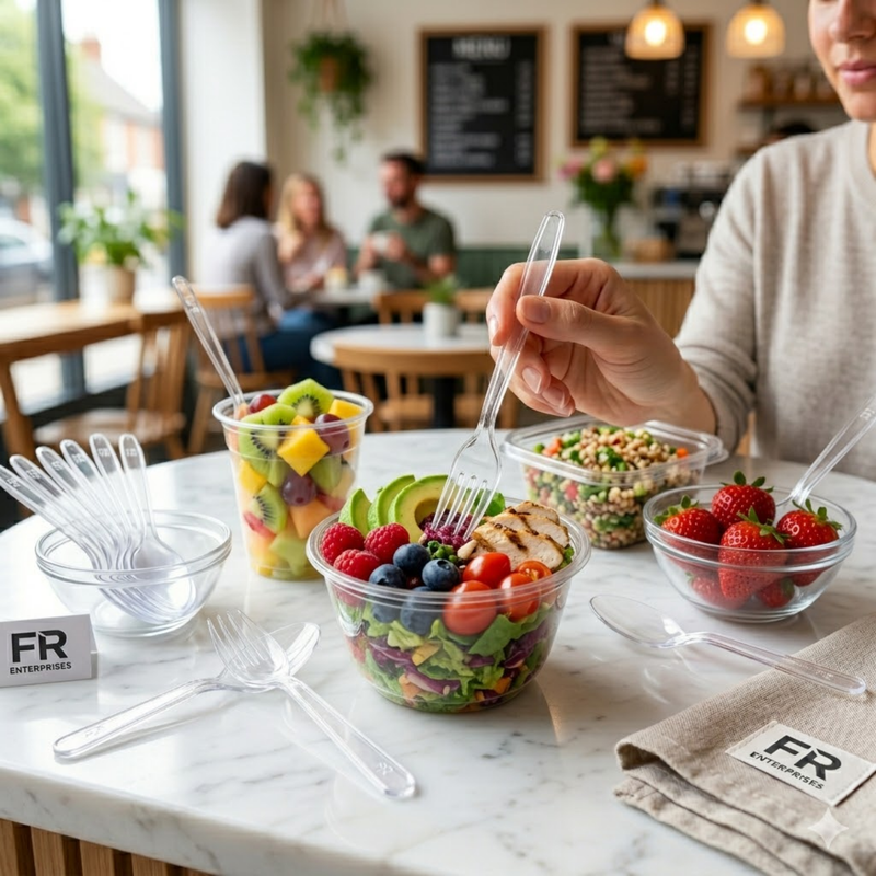 Clear Reusable Plastic Fork 20X50 X1000Pcs