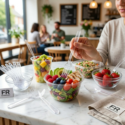 Clear Reusable Plastic Fork 20X50 X1000Pcs