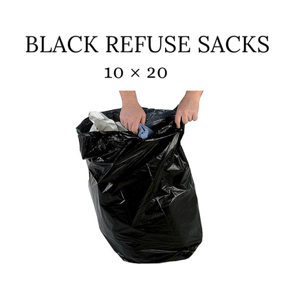 10x20 Black Refuse Sacks