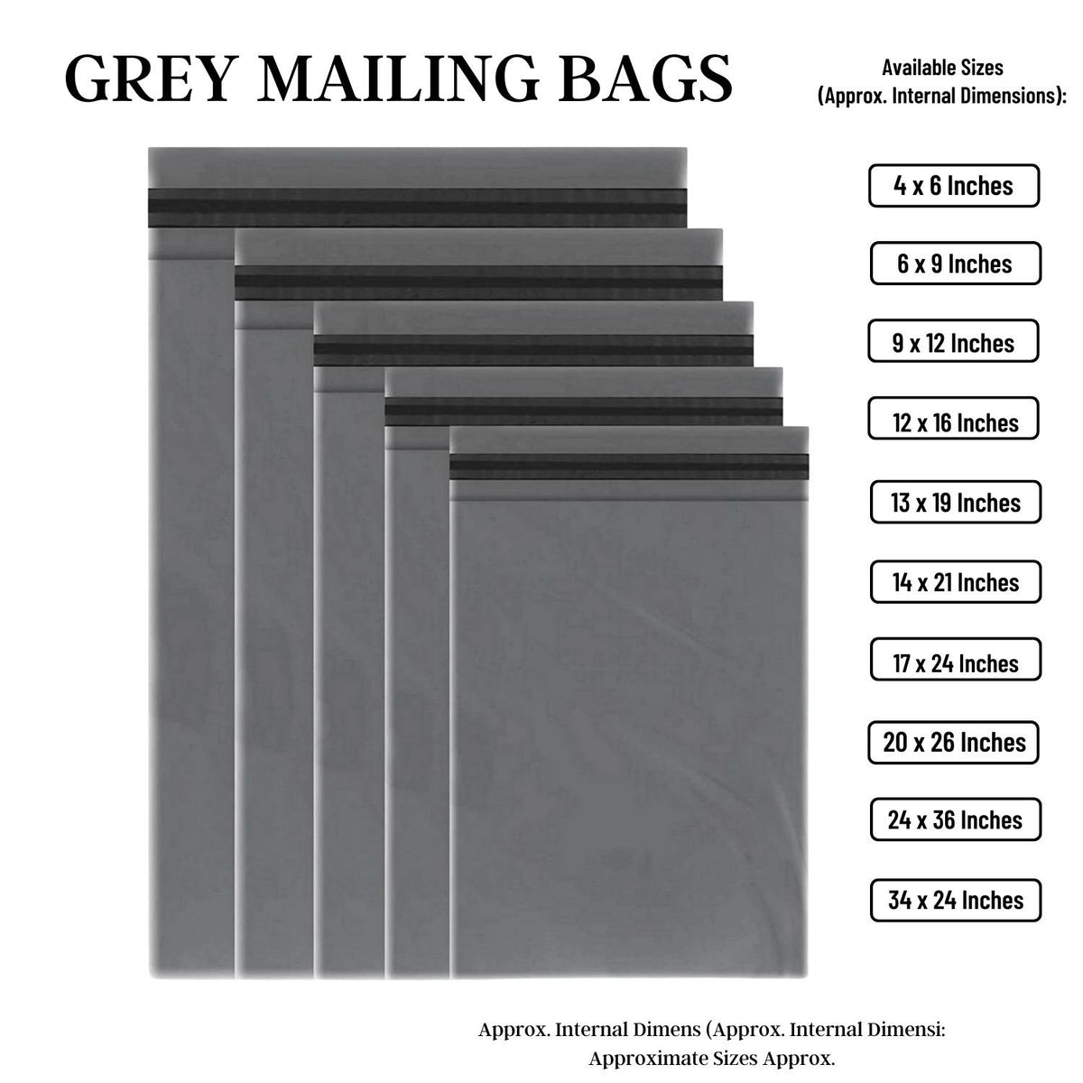 Mailing Bag Grey 10X14