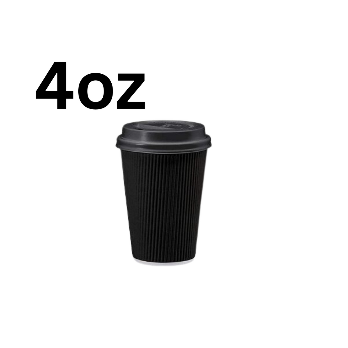 4Oz Black Ripple Cups X500Pcs