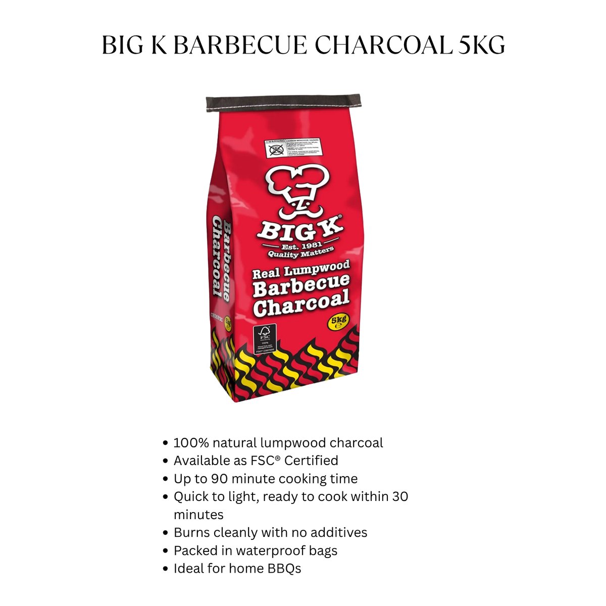 Big K Barbecue Charcoal 5Kg