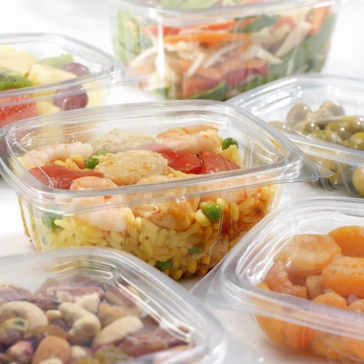 2000Cc Rectangular Salad Container X 200Pcs