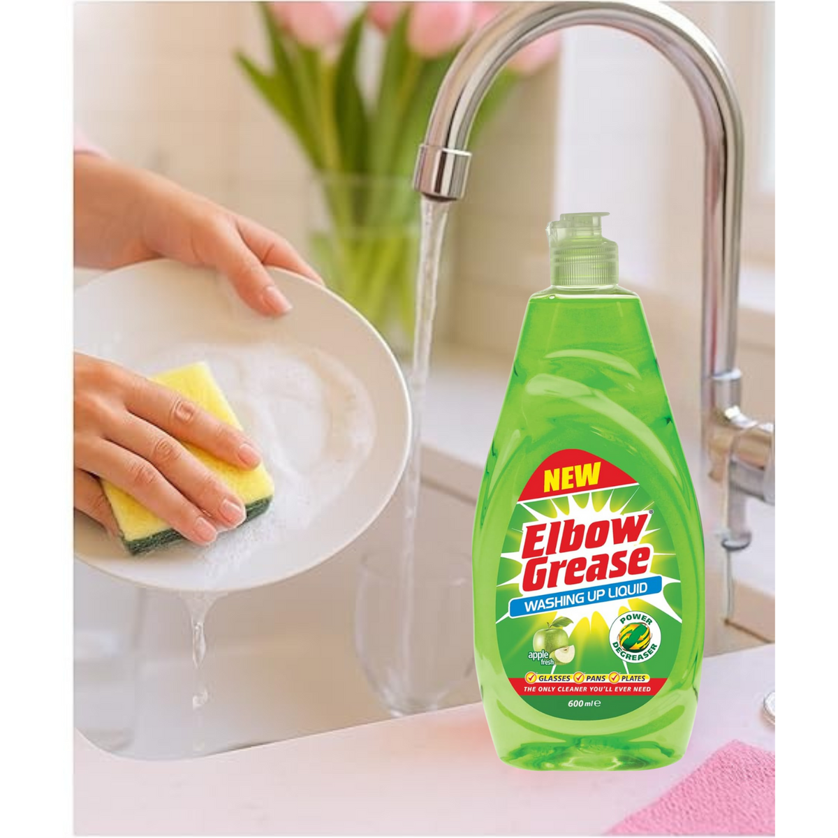 Elbow Grease Washing Up Liquid 600ML X12Pcs