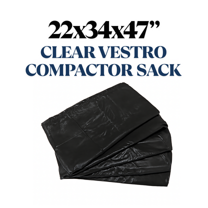 Black Vestro Compactor Sack 22x34x47 x100Pcs