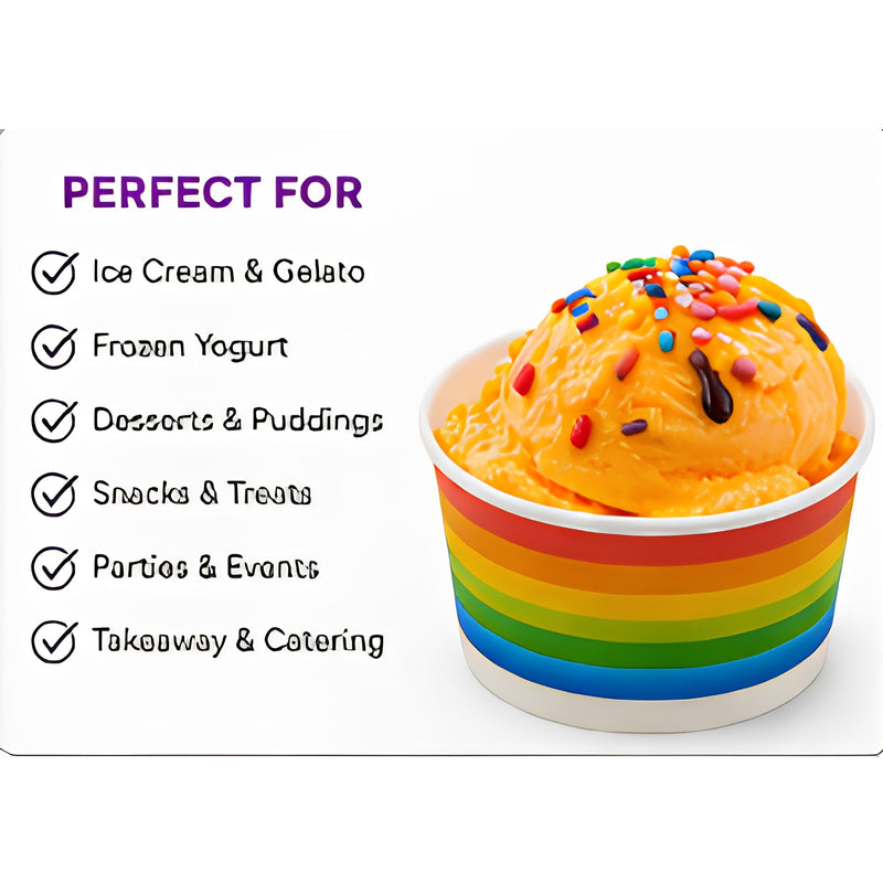 Paper Printed Ice Cream Cup 240ML/8OZ