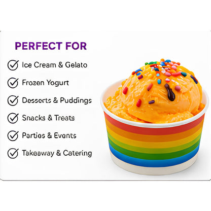 Paper Printed Ice Cream Cup 120ML/4OZ - 1000Pcs