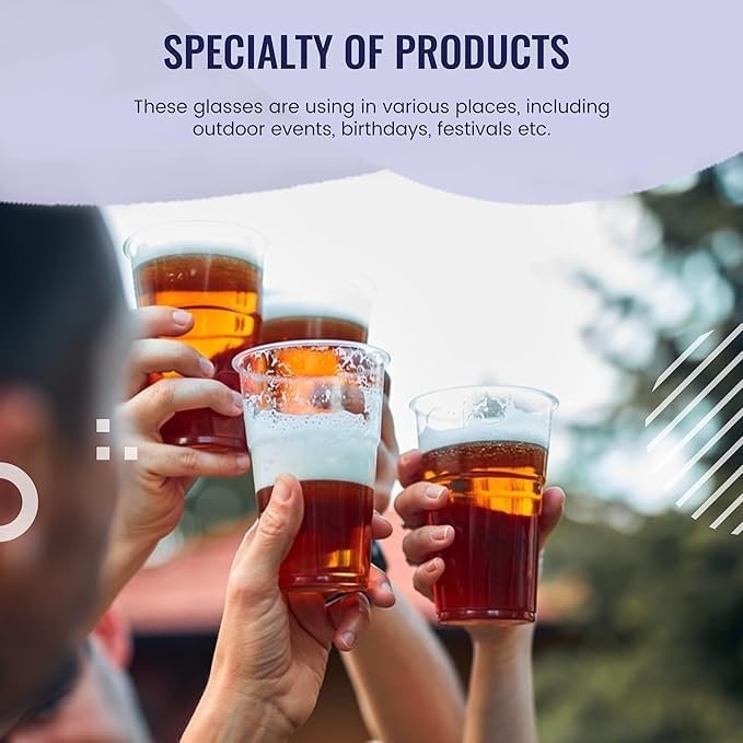 Full Pint Ce Brim Clear Pp Cup 20X50 (1000Pcs)