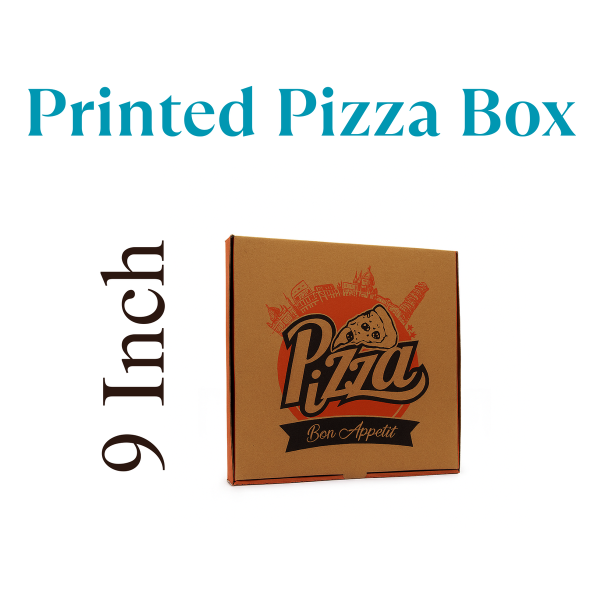 9 Inch Printed Pizza Box  X90Pcs