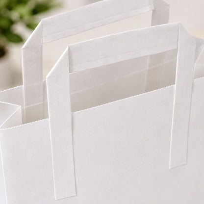 White SOS Extra Large Jumbo Flat Handle Paper Bag x250pcs