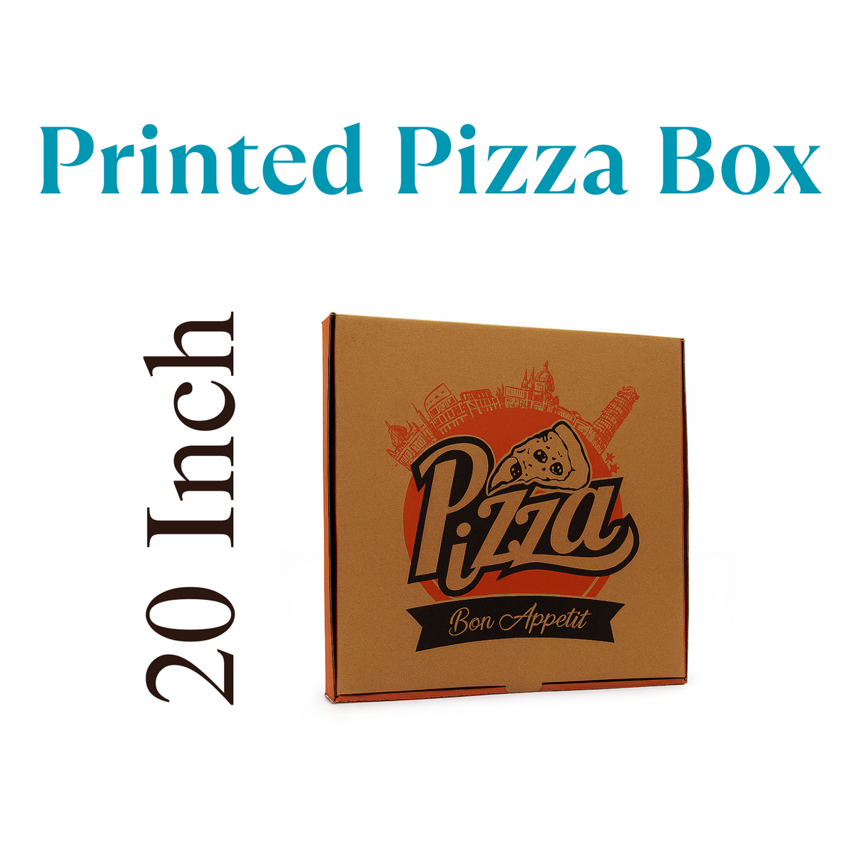 Printed Pizza Boxes 20Inch Printed X45Pcs