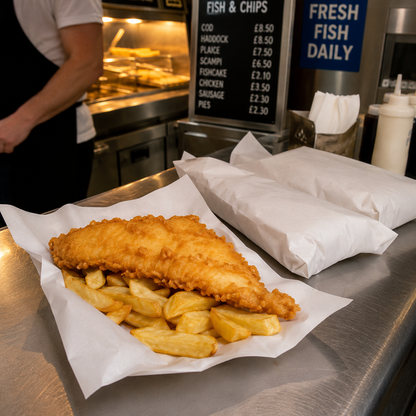 Newspaper Offcut Fish & Chips Paper 18X24