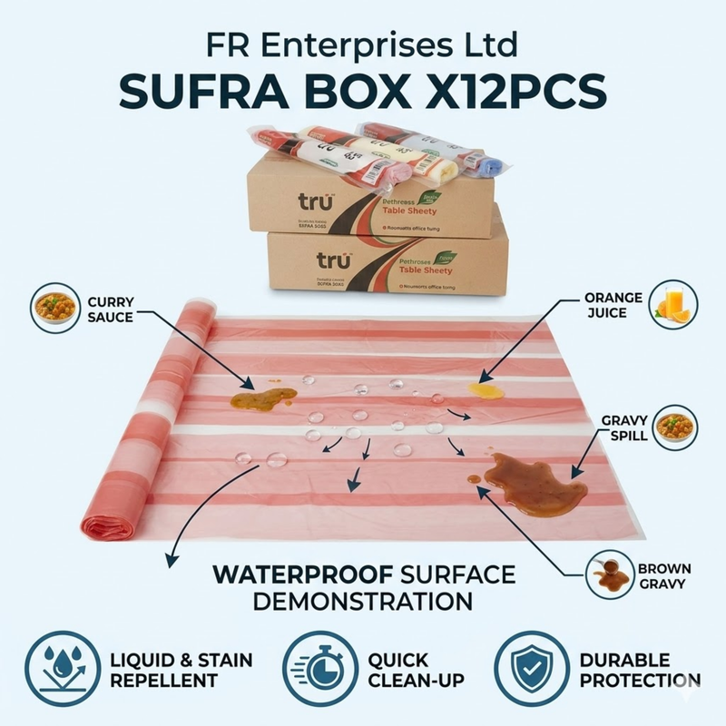 Disposable Table Cover Sufra Box Roll - 36Pcs
