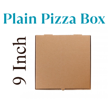 Plain Pizza Box 9 Inch Brown X90Pcs