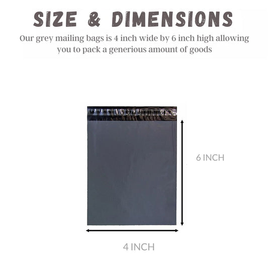 Mailing Bag Grey 4X6