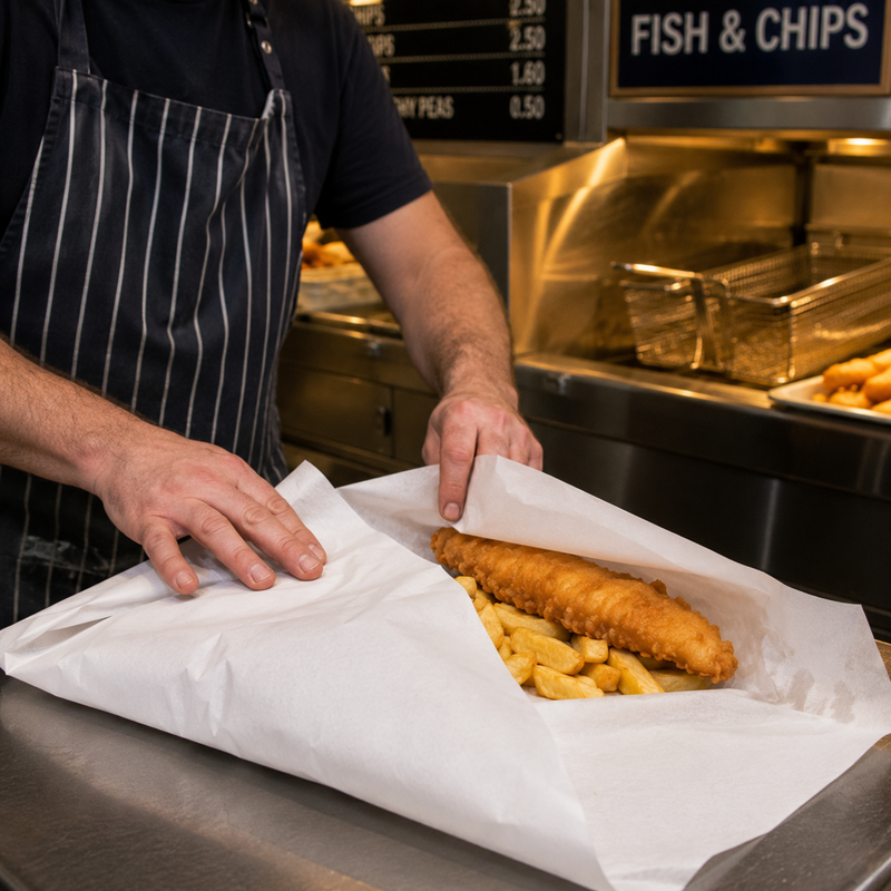 Newspaper Offcut Fish & Chips Paper 18X24