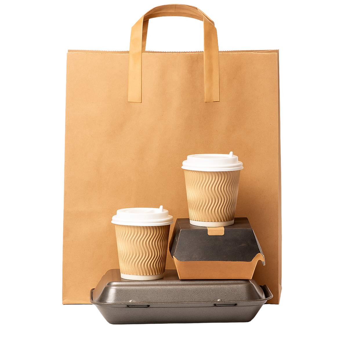 FR SOS Large Kraft Paper Bag X250Pcs