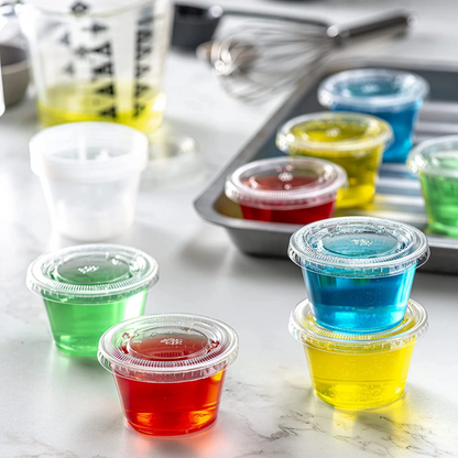 Sauce Cups With Lids 2Oz/50Ml X1000Pcs