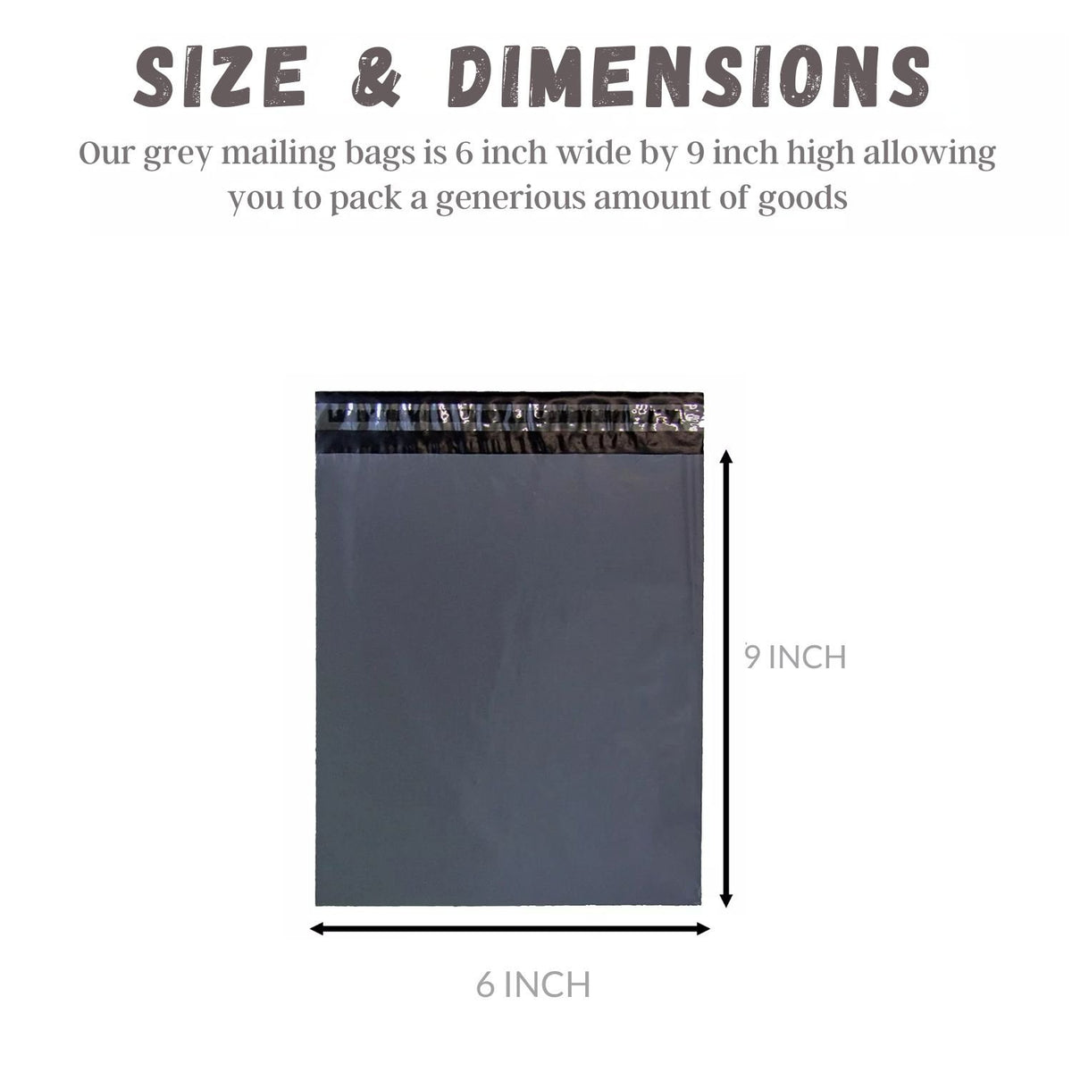 Mailing Bag Grey 6X9