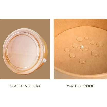 Round Kraft Paper Deli Bowls 500Ml X300Pcs