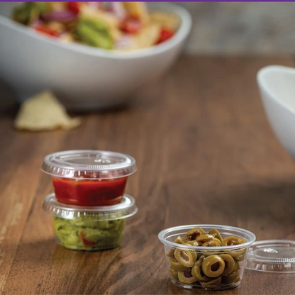 Sauce Cups With Lids 2Oz/50Ml X1000Pcs