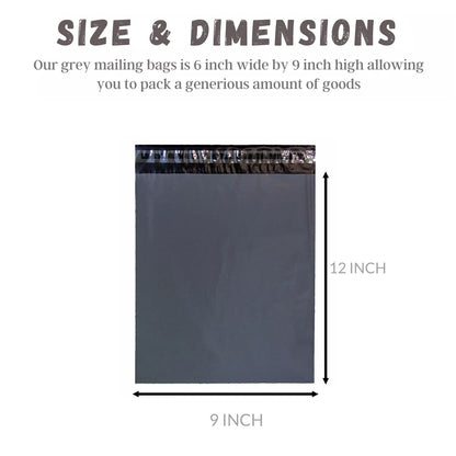 Mailing Bag Grey 9X12