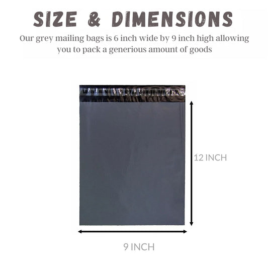 Mailing Bag Grey 9X12