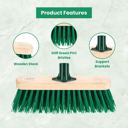 12-Inch Broom Head Cream Pvc Fill