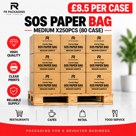 Sos Paper Bag Medium X250Pcs (80 Case)
