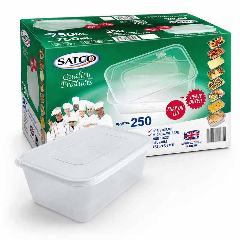 Satco C750 Microwave W/Lids X 250Pcs