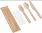 Wooden Cutlery Set Each Pack Of Spoons/Knives/Forks/Napkins X500Pcs