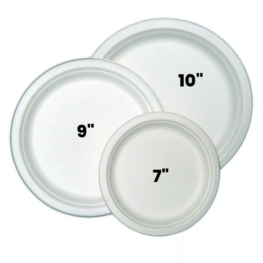 Round plate bagasse- 7" x1000pcs