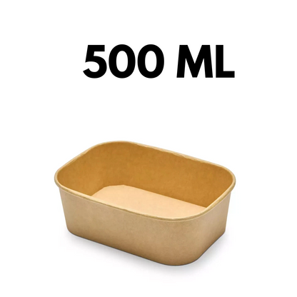 Salad Rectangular Kraft 500Ml (300Pcs)