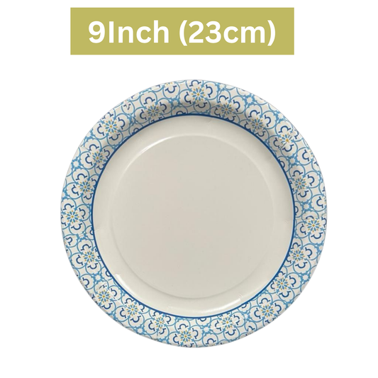 9-Inch Round Printed Plate X 500Pcs