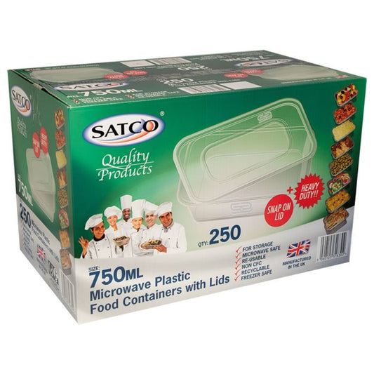 Satco C750 Microwave W/Lids X 250Pcs