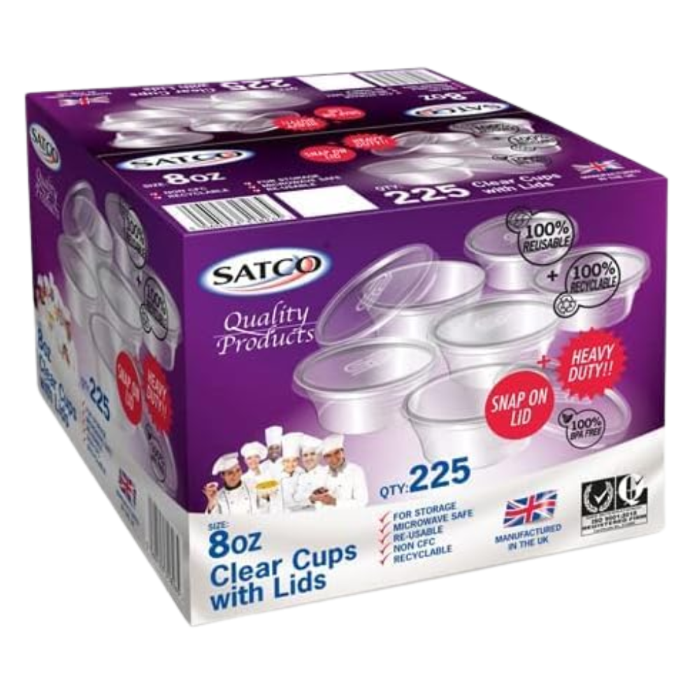 Satco Plastic Sauce Cups 8oz/250ML x225pcs