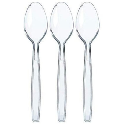 Clear Reusable Plastic Spoon 20X50 X1000Pcs